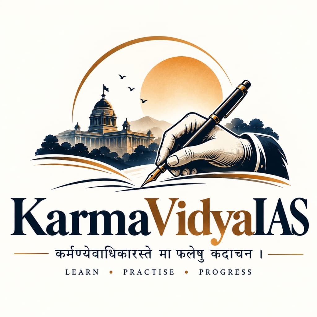 KarmaVidyaIAS Logo - कर्मण्येवाधिकारस्ते मा फलेषु कदाचन